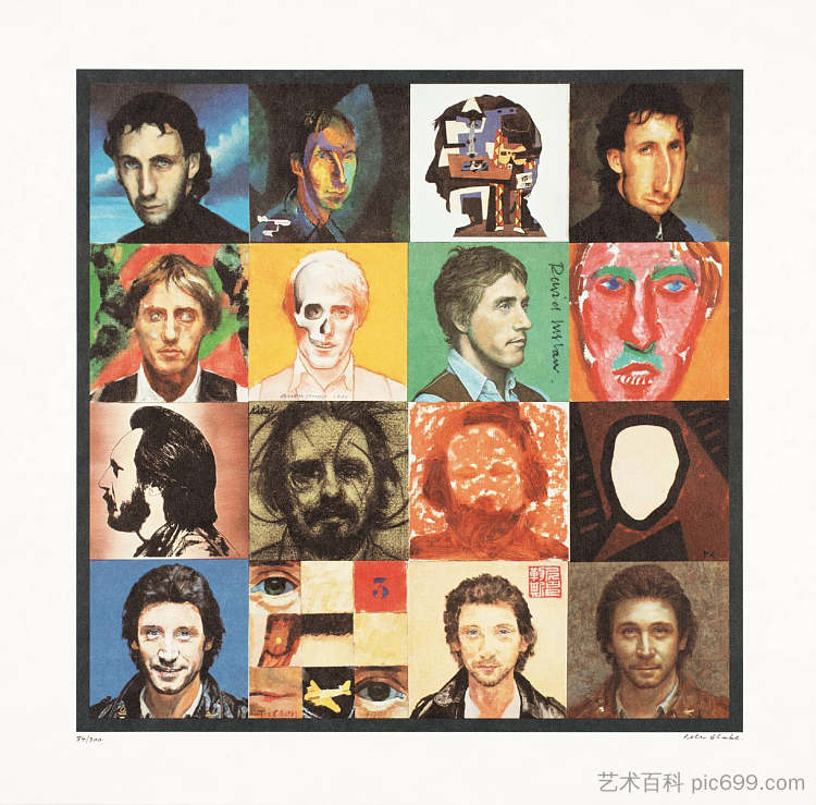 《面舞》封面插图 Illustration to the cover of Face Dances (1981)，彼得·布莱克