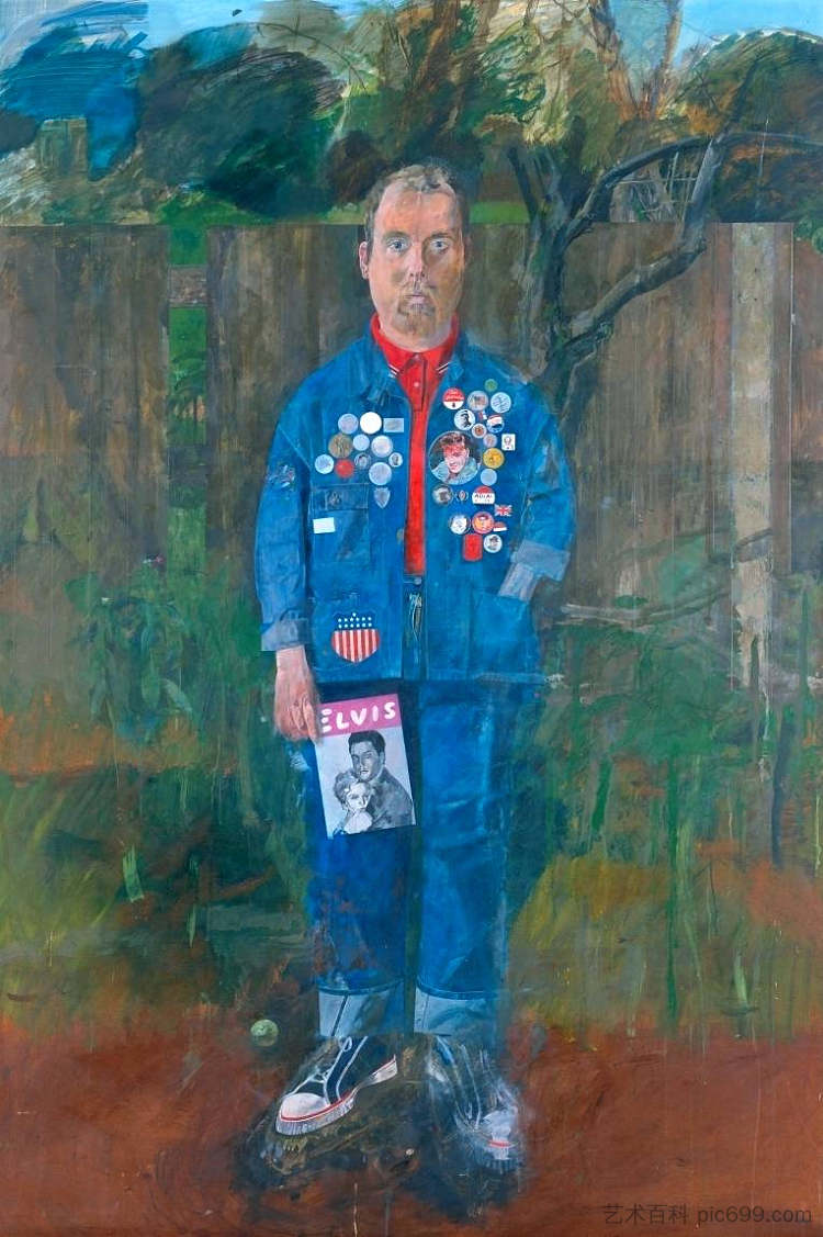 带徽章的自画像 Self-Portrait with Badges (1961),彼得·布莱克