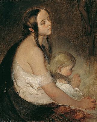 十字架下的母亲和孩子 Mother With Child Under The Crucifix，彼得·芬迪