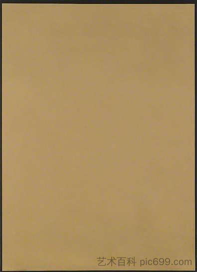 带有黑色边框的深赭石 Dark Ochre with Black Border (1973)，彼得约瑟夫