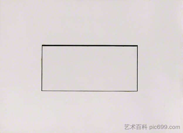 绘图（无题、奶油色/黑色） Drawing (Untitled, Cream/Black) (1971)，彼得约瑟夫