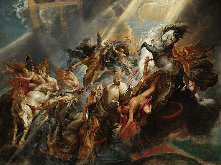 辉腾的陷落 The Fall of Phaeton (c.1604 - c.1605)，彼得·保罗·鲁本斯