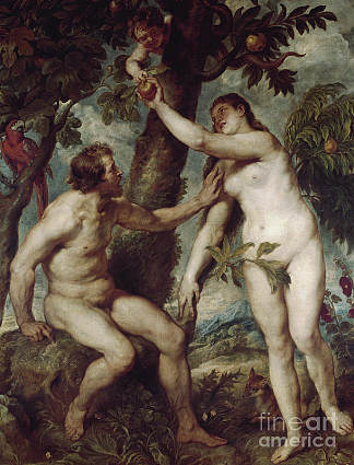 亚当和夏娃在尘世的天堂 Adam and Eve in the earthly paradise，彼得·保罗·鲁本斯