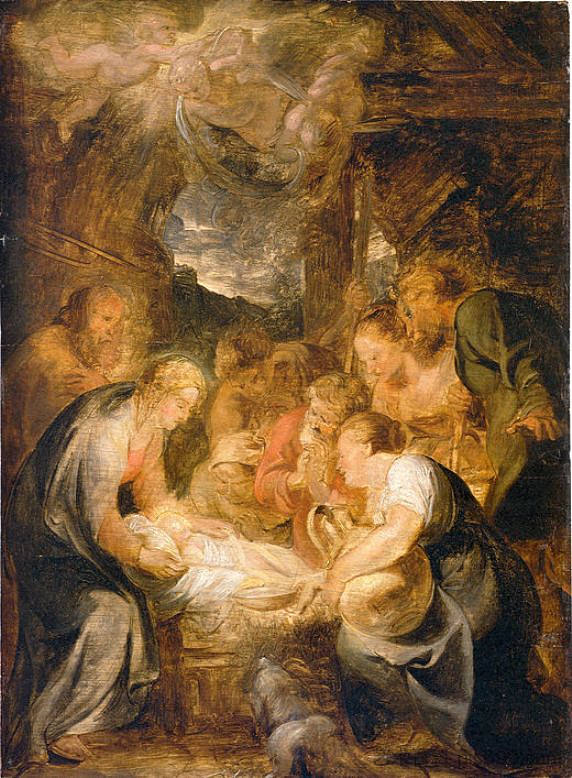 牧羊人的崇拜 Adoration of the Shepherds (1615 - 1616)，彼得·保罗·鲁本斯