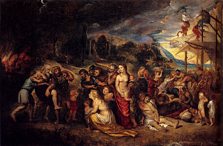 埃涅阿斯和他的家人离开特洛伊 Aeneas And His Family Departing From Troy (1602 – 1603)，彼得·保罗·鲁本斯