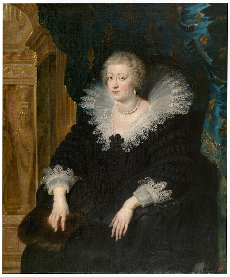 奥地利的安妮，法国女王 Anne of Austria, Queen of France (c.1622)，彼得·保罗·鲁本斯