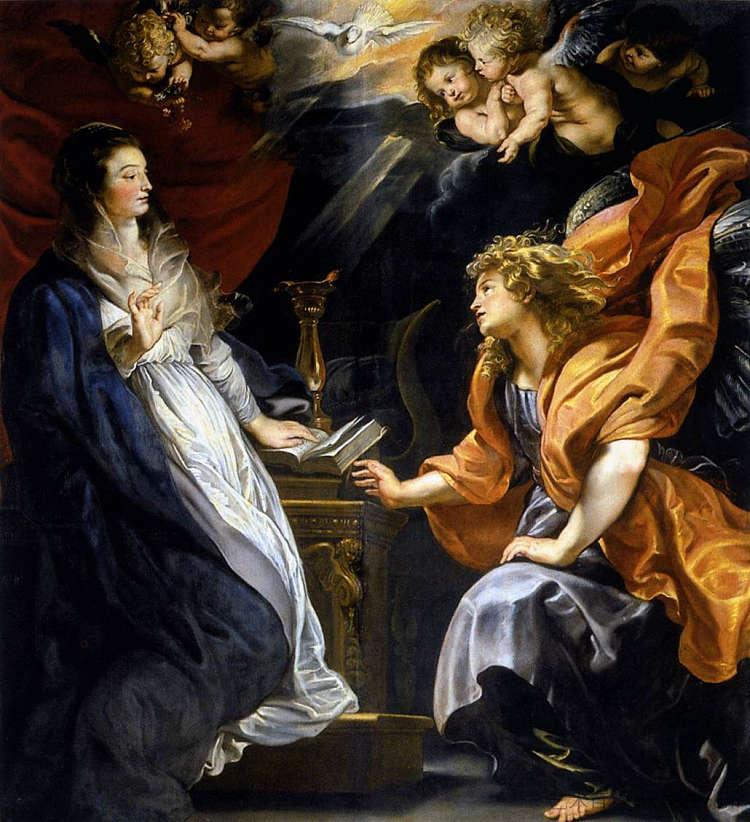 报喜 Annunciation (1609 - 1610)，彼得·保罗·鲁本斯