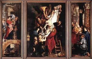 十字架的后裔 – 三联画 Descent from the Cross – triptych (1612 – 1614)，彼得·保罗·鲁本斯