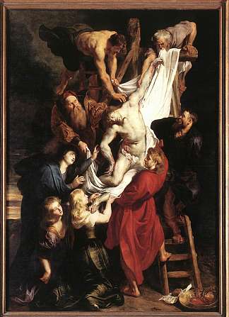 十字架的后裔（中图） Descent from the Cross (centre panel) (1612 – 1614)，彼得·保罗·鲁本斯