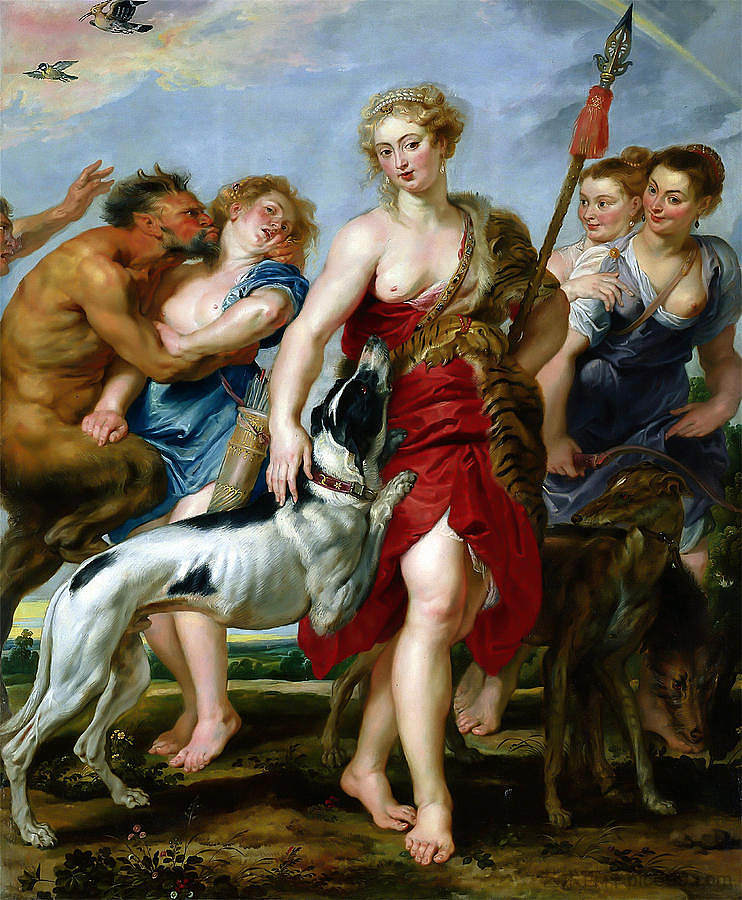 戴安娜和她的仙女启程狩猎 Diana and Her Nymphs Departing for the Hunt，彼得·保罗·鲁本斯