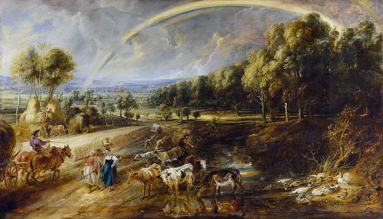 彩虹风景 Landscape with a Rainbow (c.1636 - c.1638)，彼得·保罗·鲁本斯