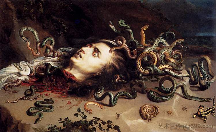 美杜莎之首 Head Of Medusa (c.1617 - c.1618)，彼得·保罗·鲁本斯