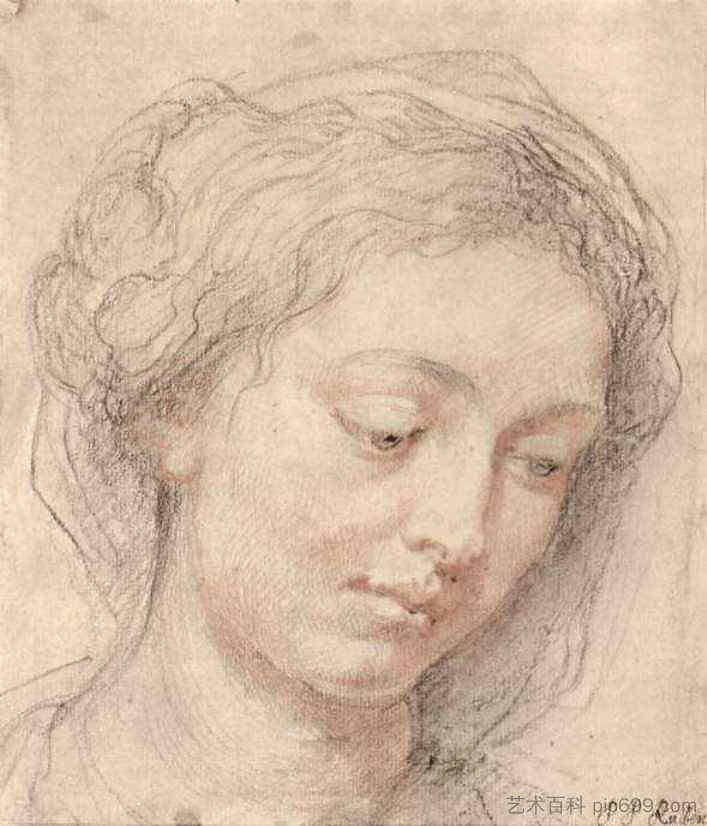 女头 Head of woman (c.1630 - c.1632)，彼得·保罗·鲁本斯