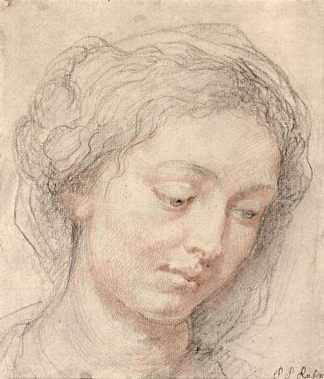 女头 Head of woman (c.1630 – c.1632)，彼得·保罗·鲁本斯
