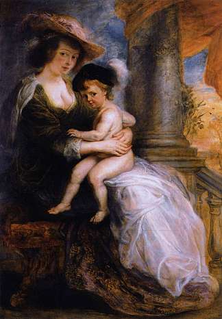 海伦娜·福尔门特和她的儿子弗朗西斯 Helena Fourment with her Son Francis (1635)，彼得·保罗·鲁本斯