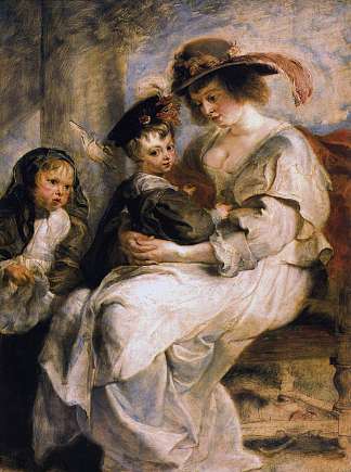 海伦·福尔门特和她的孩子们 Helene Fourment with her Children (1636 – 1637)，彼得·保罗·鲁本斯