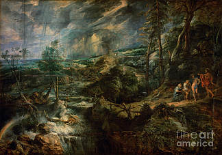 腓利门和鲍西斯的风景 Landscape with Philemon and Baucis，彼得·保罗·鲁本斯