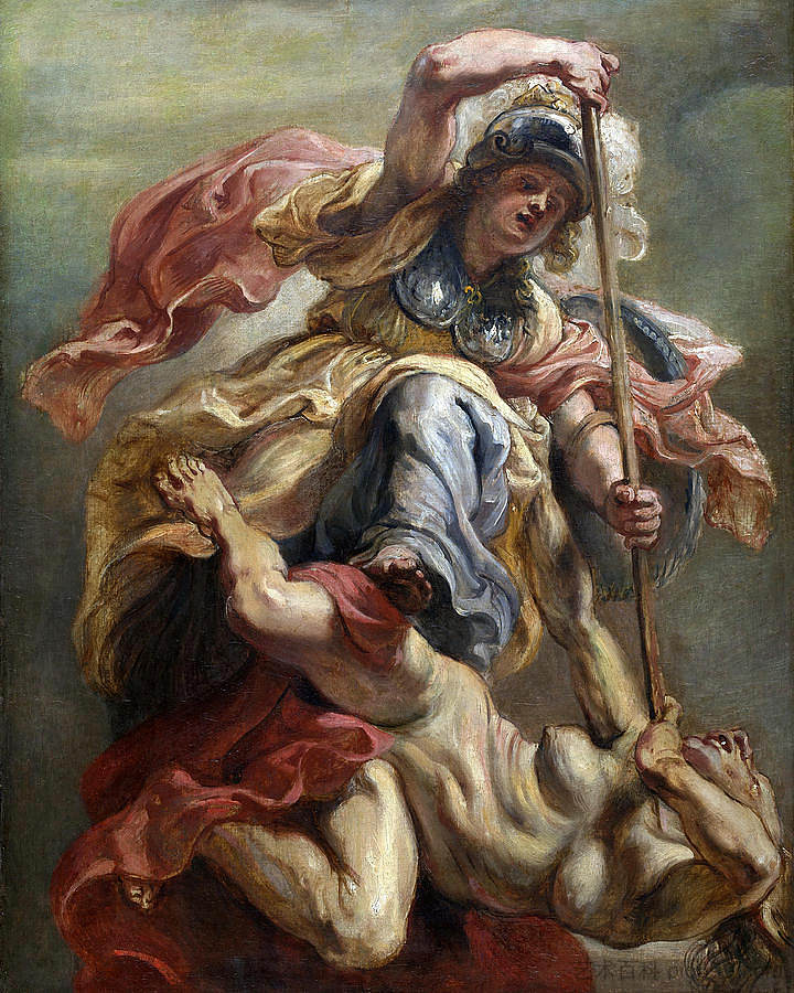 密涅瓦杀戮不和谐 Minerva Slaying Discord,彼得·保罗·鲁本斯