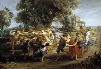 意大利村民之舞 Dance of Italian Villagers (c.1636)，彼得·保罗·鲁本斯