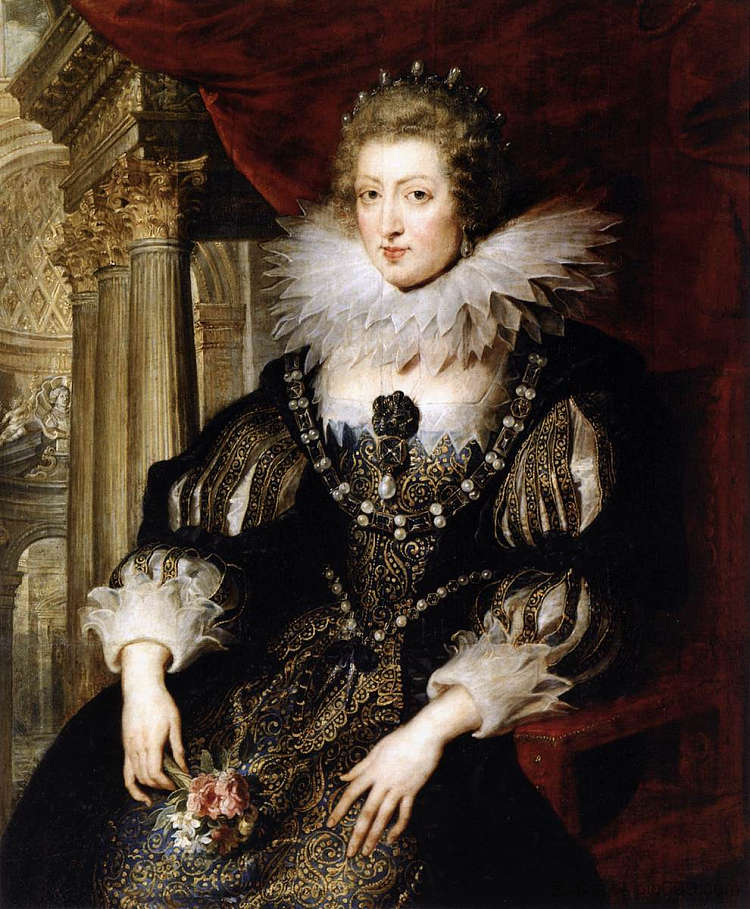 奥地利安妮肖像 Portrait of Anne of Austria (1621 - 1622)，彼得·保罗·鲁本斯