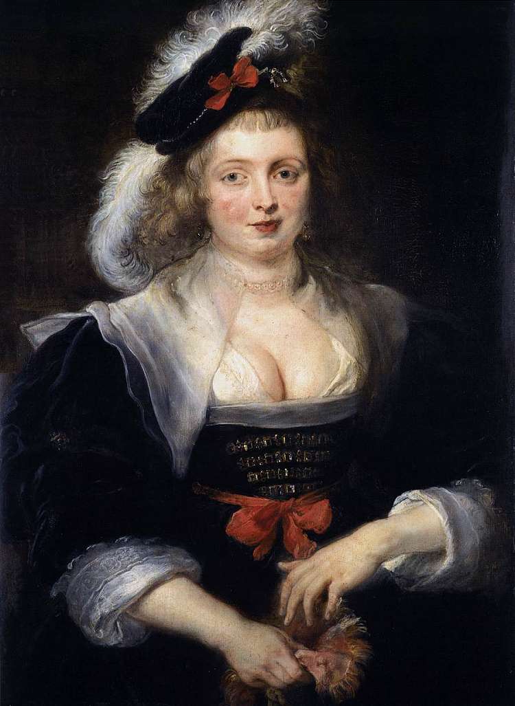 戴手套的海伦·福门特的肖像 Portrait of Helene Fourment with Gloves (c.1630 - c.1632)，彼得·保罗·鲁本斯