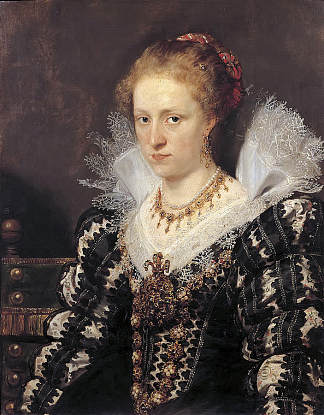 杰奎琳·范·凯斯特的肖像 让·查尔斯·德·科德斯的妻子 Portrait of Jacqueline Van Caestre Wife of Jean Charles De Cordes，彼得·保罗·鲁本斯