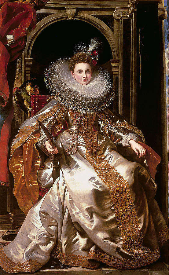 马尔凯萨·玛丽亚·塞拉·帕拉维奇诺的肖像 Portrait of Marchesa Maria Serra Pallavicino (1606)，彼得·保罗·鲁本斯