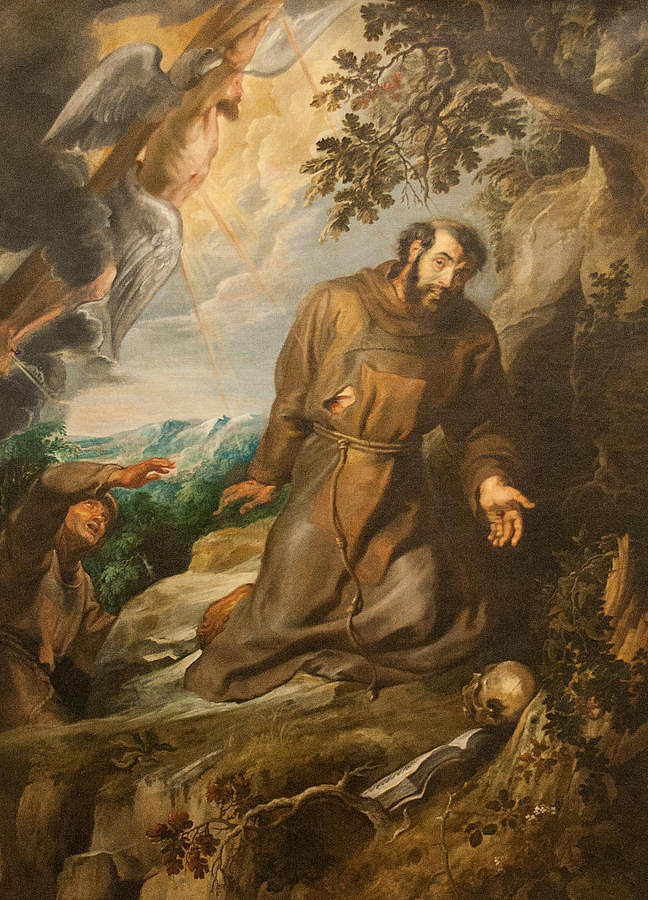 阿西西的圣弗朗西斯接受圣痕 St. Francis of Assisi Receiving the Stigmata (c.1635)，彼得·保罗·鲁本斯