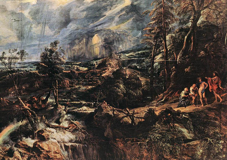 暴风雨景观 Stormy Landscape (c.1625)，彼得·保罗·鲁本斯