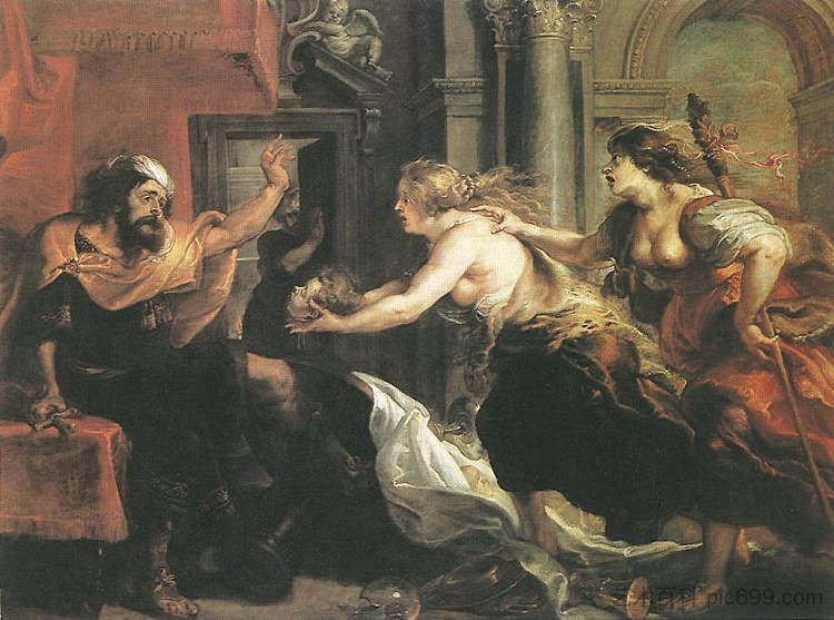 特柔斯面对他儿子伊提勒斯的头颅 Tereus Confronted with the Head of His Son Itylus (1636 - 1638)，彼得·保罗·鲁本斯