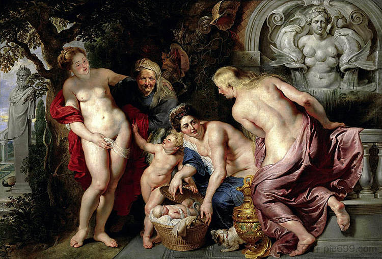 孩子埃里克托尼乌斯的发现 The Discovery of the Child Erichthonius (c.1615),彼得·保罗·鲁本斯
