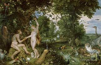 人类堕落的伊甸园 The Garden of Eden with the Fall of Man，彼得·保罗·鲁本斯