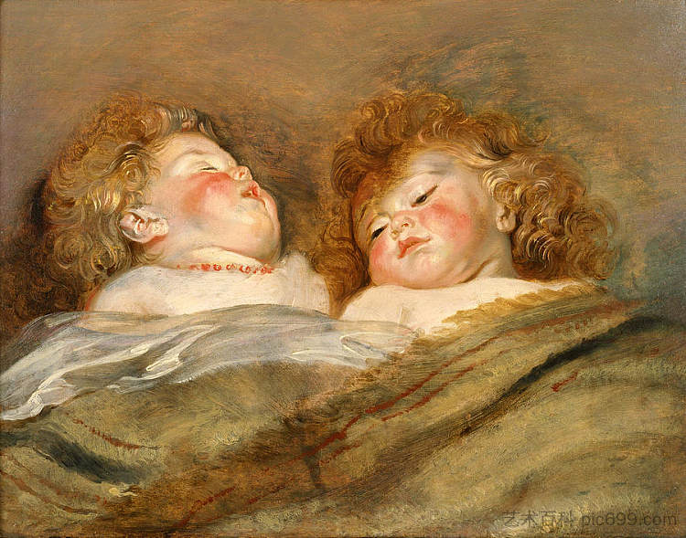 两个熟睡的孩子 Two Sleeping Children,彼得·保罗·鲁本斯