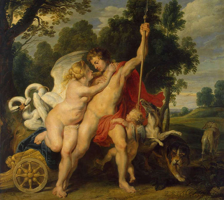 维纳斯和阿多尼斯 Venus and Adonis (c.1614)，彼得·保罗·鲁本斯