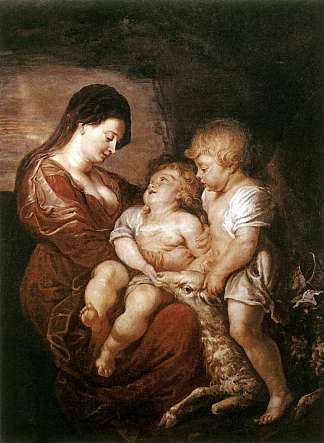 圣母子与婴儿圣约翰 Virgin and Child with the Infant St. John，彼得·保罗·鲁本斯