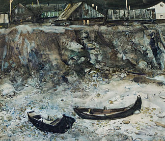 叶尼塞河畔的船只 Boats on the Banks of Yenisei River (1989)，马来亚彼得罗斯