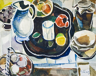 静物与盘子 Still Life with a Dish (1984)，马来亚彼得罗斯