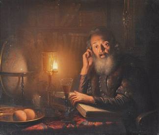 烛光阅读 Lektüre im Kerzenlicht，彼得·范·申德尔