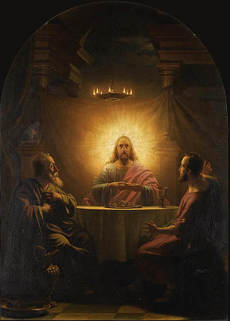 以马忤斯的晚餐 THE SUPPER AT EMMAUS，彼得·范·申德尔