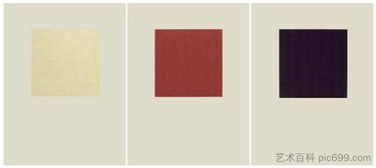 无题（奶油色/红色/黑色） Untitled (Cream / Red / Black) (1984)，菲尔西姆斯