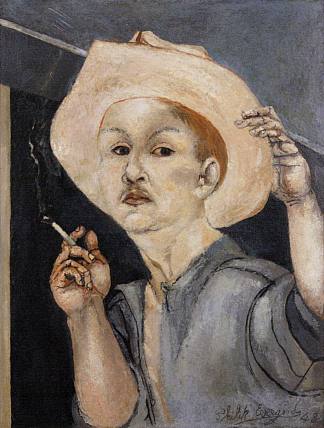 自画像小费帽 Self Portrait Tipping Hat (1948)，菲利普·埃弗古德