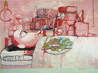 绘画、吸烟、饮食 Painting, Smoking, Eating (1972)，菲利普·加斯顿