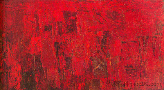 红画 Red Painting (1950)，菲利普·加斯顿