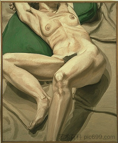 绿色靠垫上的裸体 Nude on Green Cushion (1965)，菲利普·佩尔斯坦