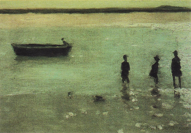 埃塔普勒斯海滩 Beach at Etaples (1887)，菲利普·威尔逊·施特尔