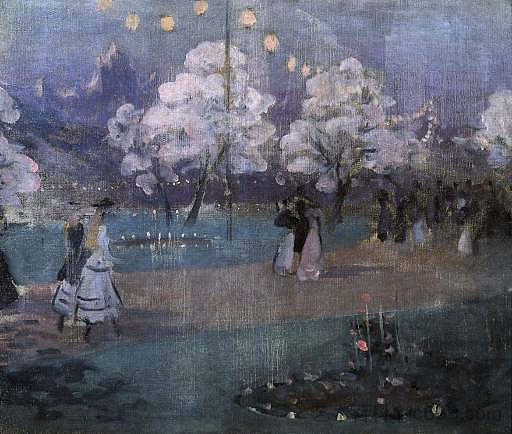 伯爵宫廷展览中的瑞士阿尔卑斯山 The Swiss Alps at the Earl's Court Exhibition (1887),菲利普·威尔逊·施特尔