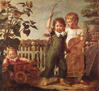 胡尔森贝克儿童 The Hulsenbeck Children (1806)，菲利普·奥托·朗格