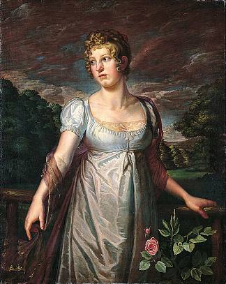 威廉敏娜·索菲亚·海威格的肖像 Portrait of Wilhelmina Sophia Helwig (1807)，菲利普·奥托·朗格