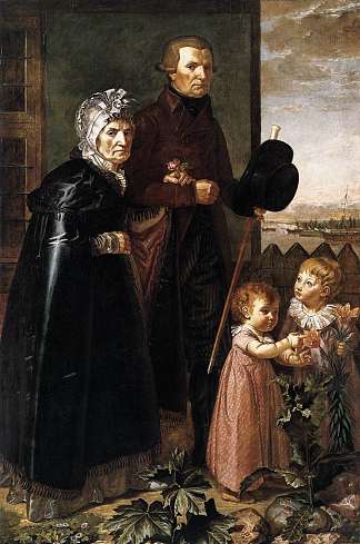艺术家的父母 The Artist’s Parents (1806)，菲利普·奥托·朗格