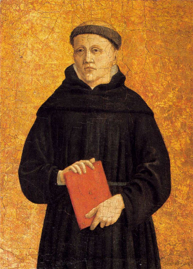 奥古斯丁圣徒 Augustinian Saint (c.1460)，皮耶罗·德拉·弗朗西斯卡